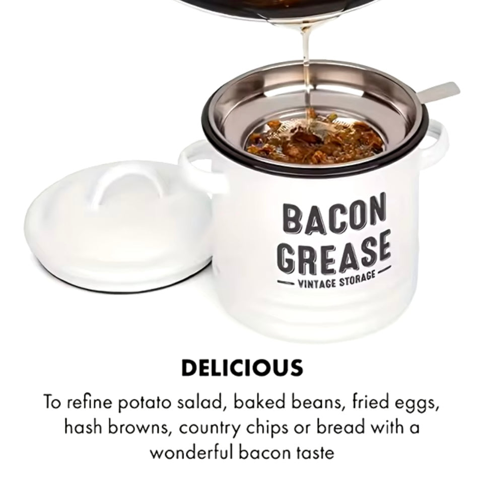 Bacon Grease Saver With Strainer