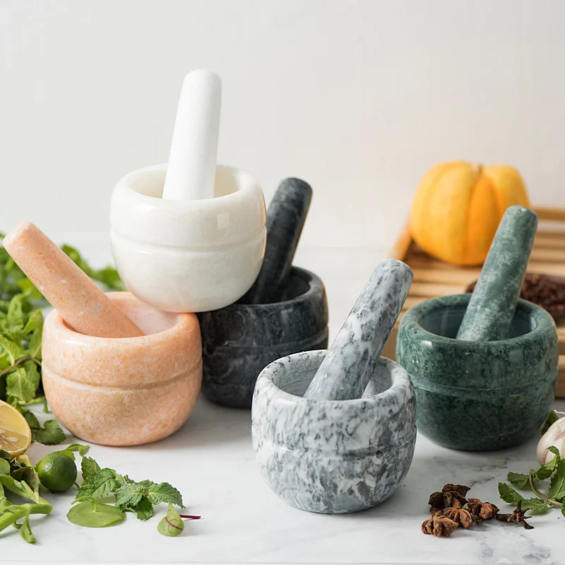 Natural Stone Style Mortar Pestle Set