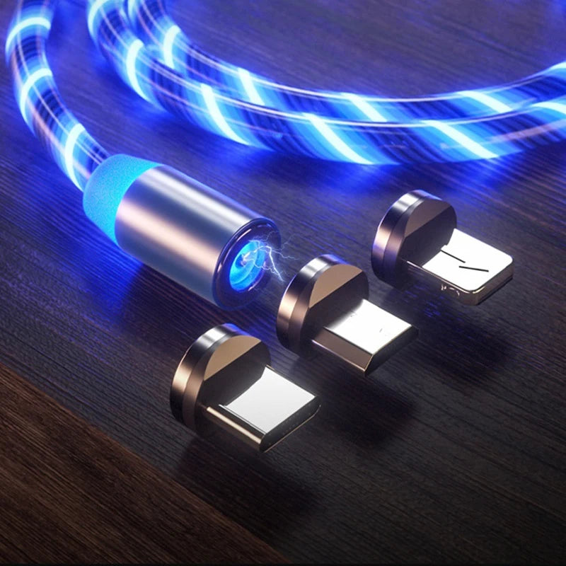 3-in-1 LED Phone Charger for Samsung, iPhone, Micro USB