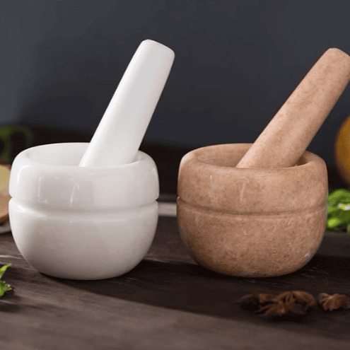 Natural Stone Style Mortar Pestle Set