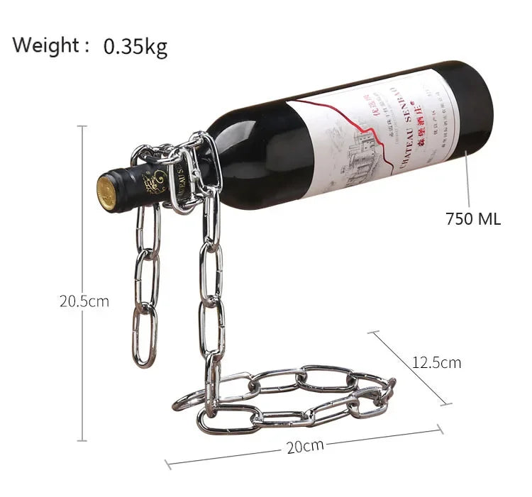 Magical Suspension Iron Chain Wine Rack