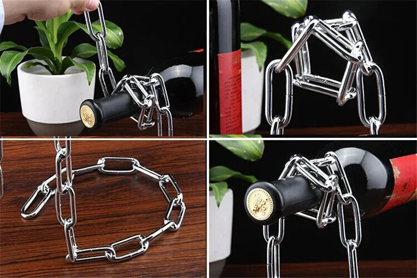 Magical Suspension Iron Chain Wine Rack