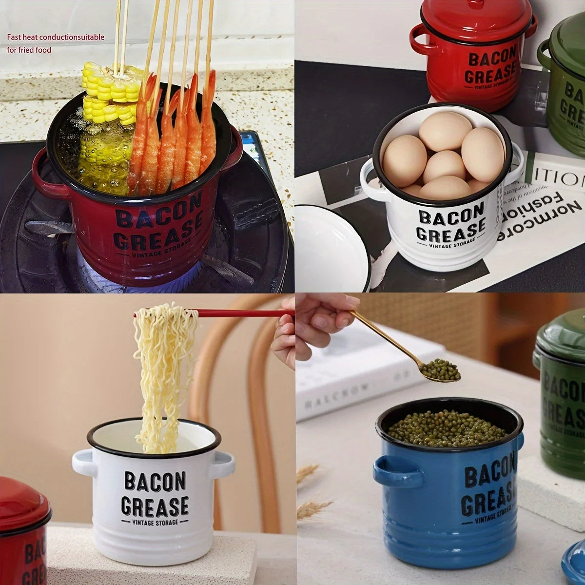 Bacon Grease Saver With Strainer