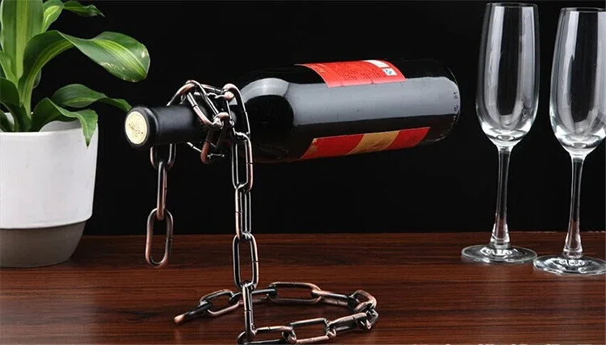 Magical Suspension Iron Chain Wine Rack