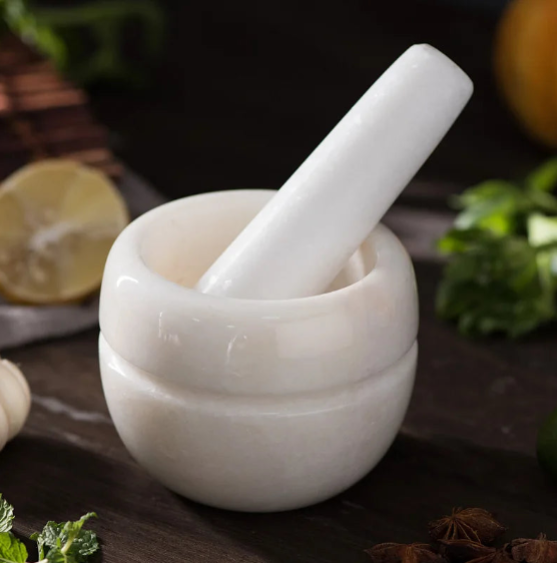 Natural Stone Style Mortar Pestle Set