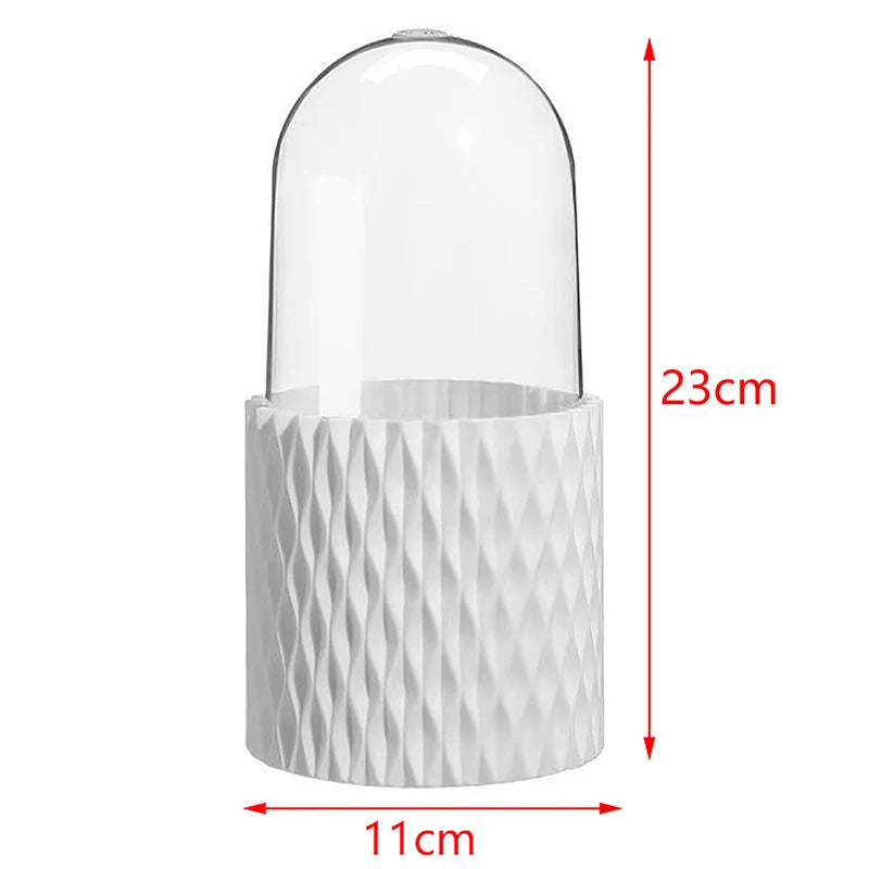 White Spinning Brush Holder Dimensions