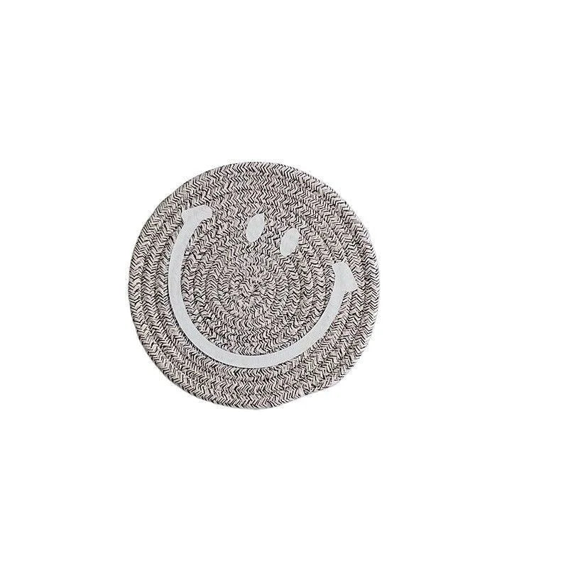 Smiley Face Hand Woven Ramie Coasters